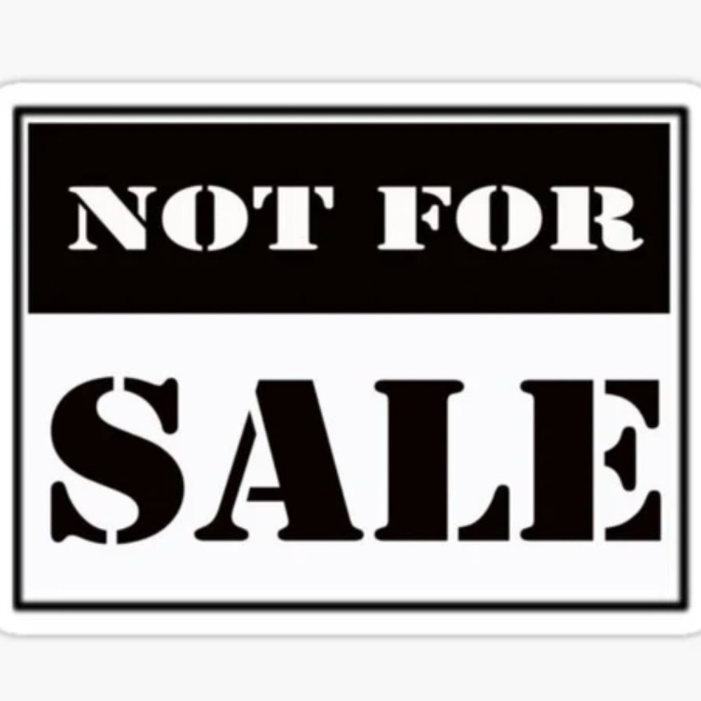 Sold not for sale